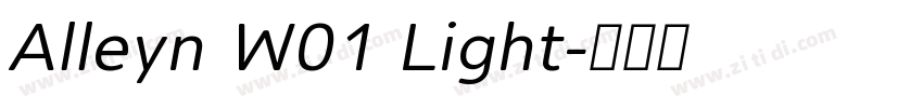 Alleyn W01 Light字体转换